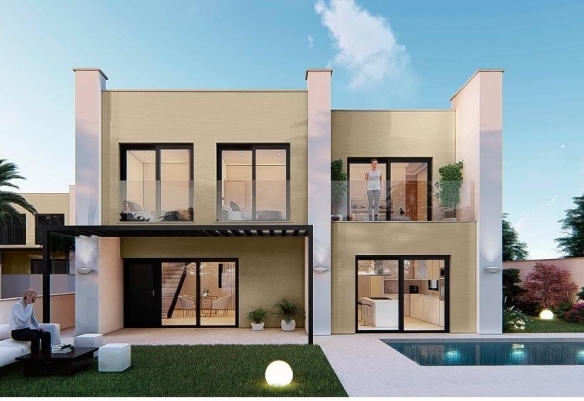 Villa de nueva construcción con 3 dormitorios y piscina privada a la venta en San Juan de Alicante