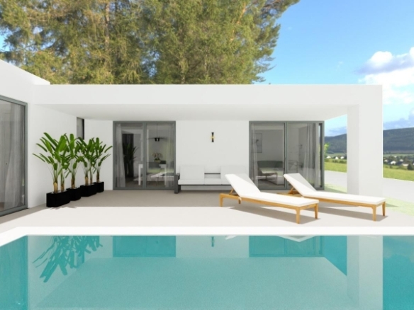 Villa de 3 dormitorios en una sola planta con piscina privada a la venta en Monforte del Cid(Alicante)