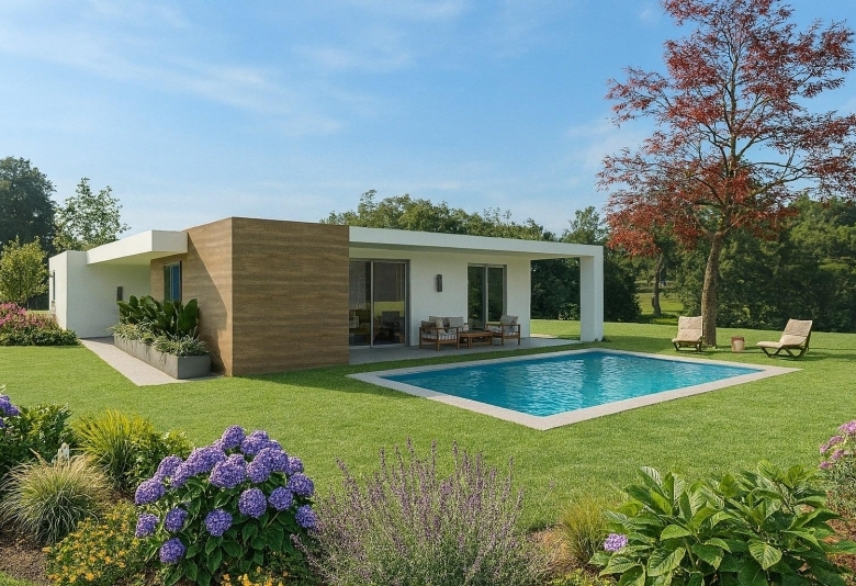 Villa en una sola planta con 4 dormitorios y piscina privada a la venta en Monforte del Cid(Alicante)