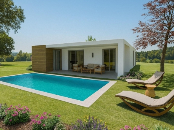 Villa en una sola planta con 4 dormitorios y piscina privada a la venta en Monforte del Cid(Alicante)