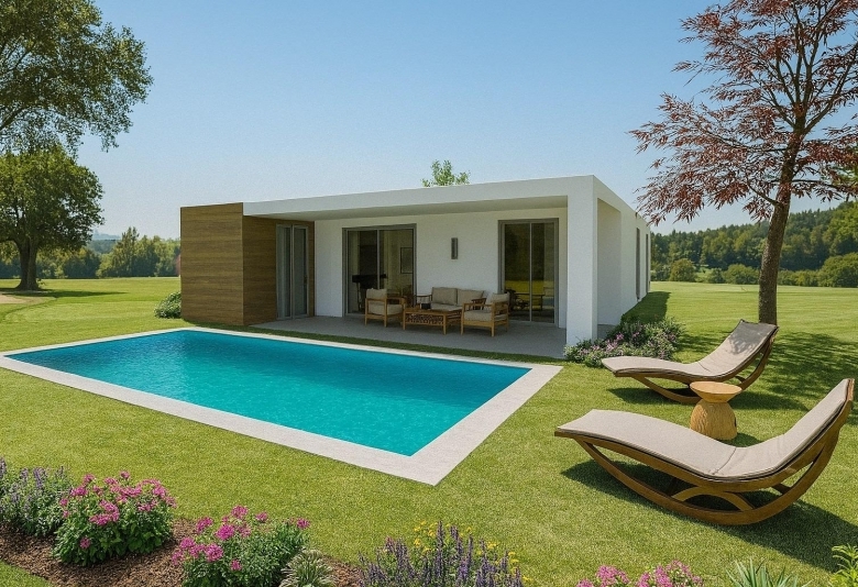 Villa en una sola planta con 4 dormitorios y piscina privada a la venta en Monforte del Cid(Alicante)