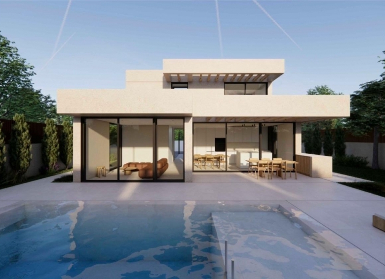 Villa de lujo de nueva construcción con 4 dormitorios y vistas al mar a la venta en La Alberca Polop