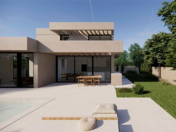 Villa de lujo de nueva construcción con 4 dormitorios y vistas al mar a la venta en La Alberca Polop