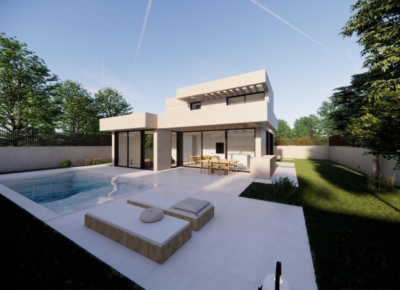 Villa de lujo de nueva construcción con 4 dormitorios y vistas al mar a la venta en La Alberca Polop