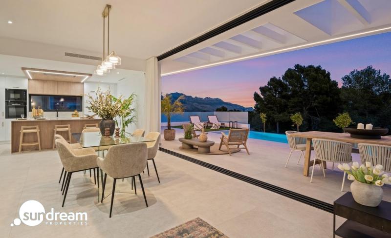 g_42845-10-39 Villa de nueva construcción de 3 dormitorios con piscina privada y sótano con garaje y trastero a la venta en Polop