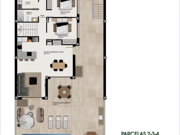 Villa de nueva construcción con 3 dormitorios y piscina privada a la venta en Benijófar