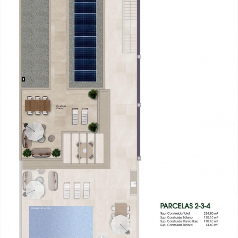 Villa de nueva construcción con 3 dormitorios y piscina privada a la venta en Benijófar