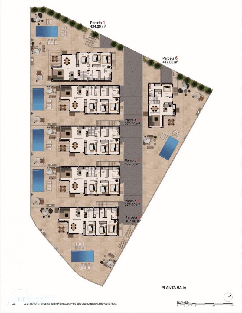 Villa de nueva construcción con 3 dormitorios y piscina privada a la venta en Benijófar