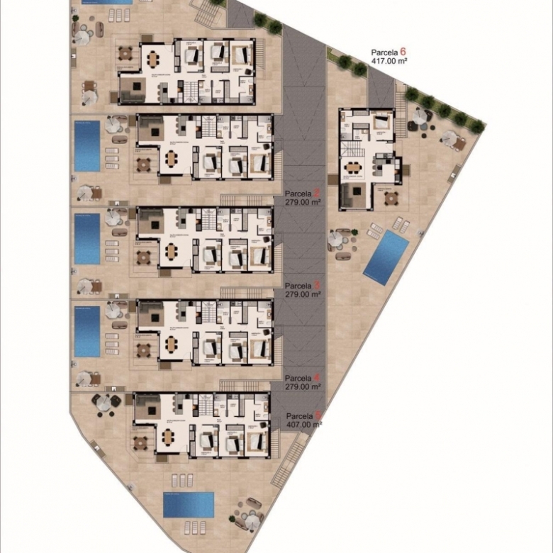 Villa de nueva construcción en una sola planta con 4 dormitorios y piscina privada a la venta en Benijófar