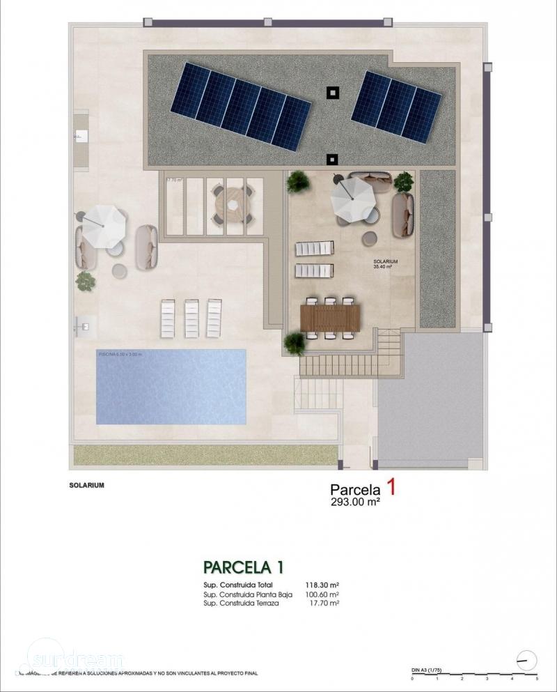 g_42865-25-3 Villa de nueva construcción en una planta con 3 dormitorios y piscina privada a la venta en Benijófar