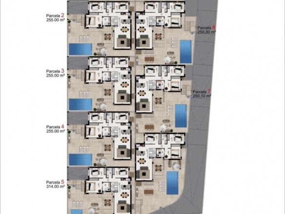 Villa de nueva construcción con 4 dormitorios y piscina privada a la venta en Benijófar