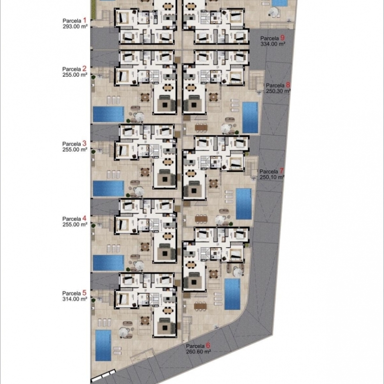 Villa de nueva construcción con 4 dormitorios y piscina privada a la venta en Benijófar