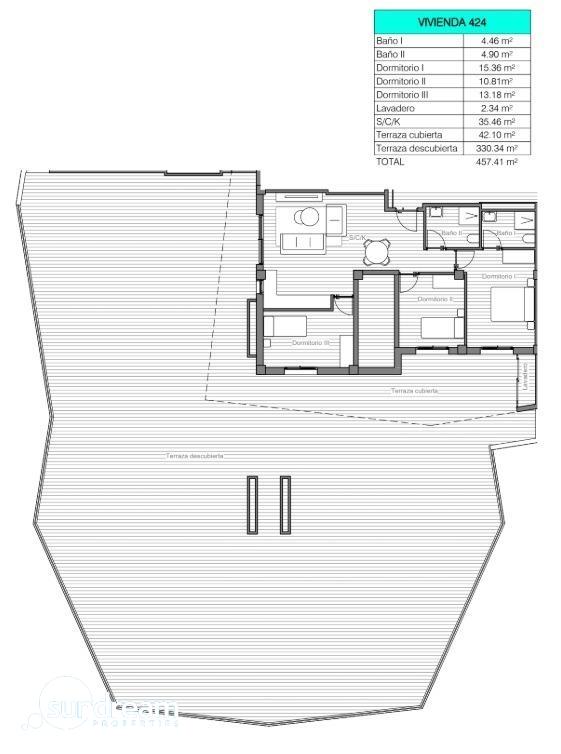 Apartamento moderno de 3 dormitorios a la venta en San Miguel de Salinas(Alicante)