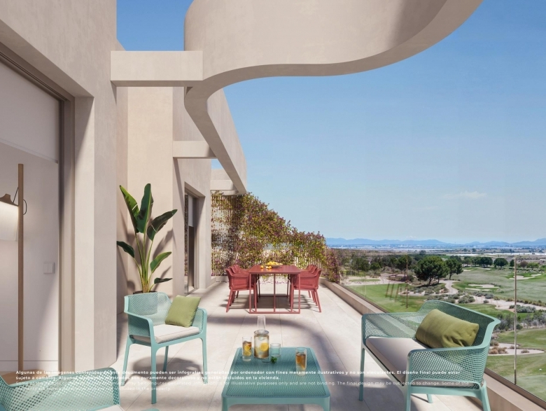 Ático de 3 dormitorios en primera linea de golf a la venta en El Valle Golf Resort, Murcia