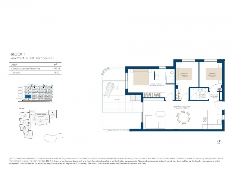 Apartamento de lujo con 3 dormitorios en primera linea de golf en El Valle Golf Resort(Murcia)