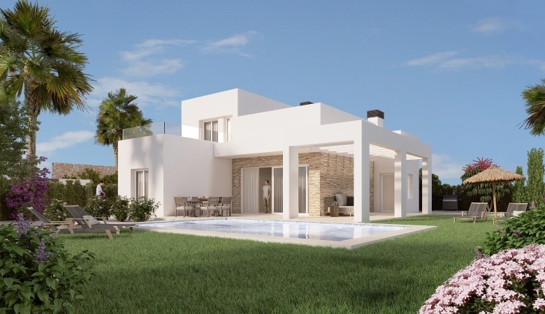 Villa de 4 dormitorios con piscina privada a la venta en La Finca Golf Resort(Algorfa).