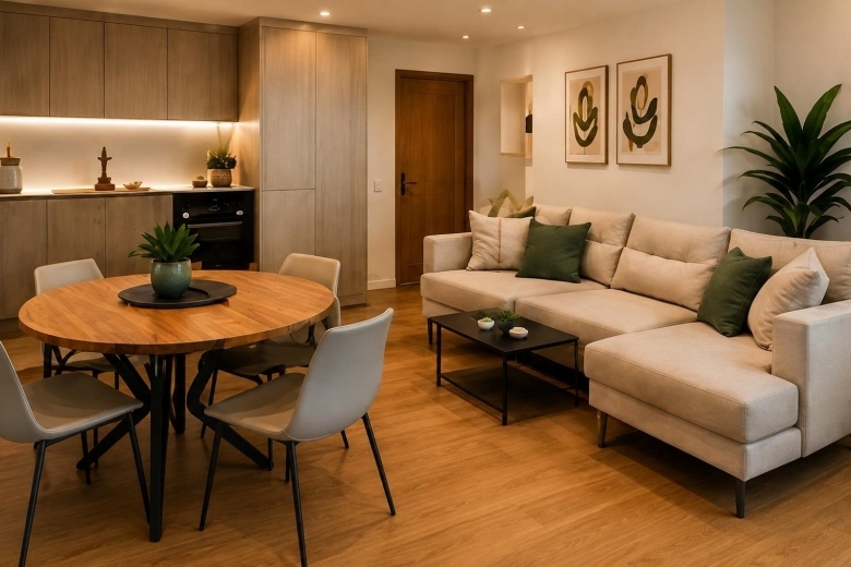 Apartamento turistico nuevo de 1 dormitorio a solo 250 metros de la playa en Los Alcázares