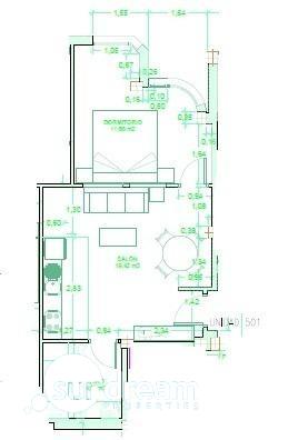Apartamento turistico nuevo de 1 dormitorio a solo 250 metros de la playa en Los Alcázares