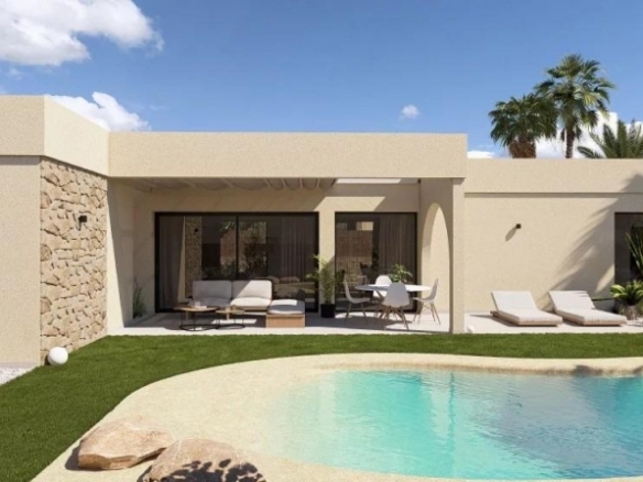 Villa de 3 dormitorios en una planta con piscina privada en resort de golf(Murcia)