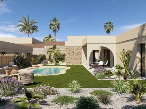 Villa de 3 dormitorios en una planta con piscina privada en resort de golf(Murcia)