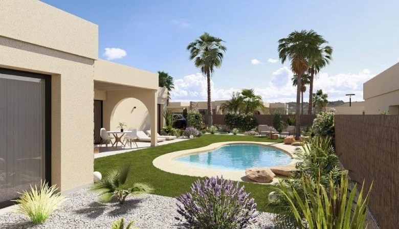 Villa de 3 dormitorios en una planta con piscina privada en resort de golf(Murcia)