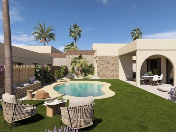Villa de 3 dormitorios en una planta con piscina privada en resort de golf(Murcia)