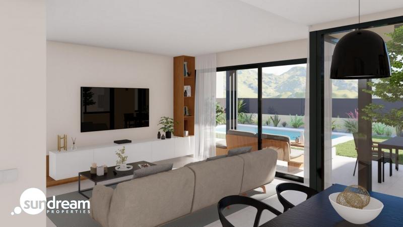 g_43474-4-10 Villa de 3 dormitorios en una sola planta con piscina privada en resort de golf a la venta en Murcia