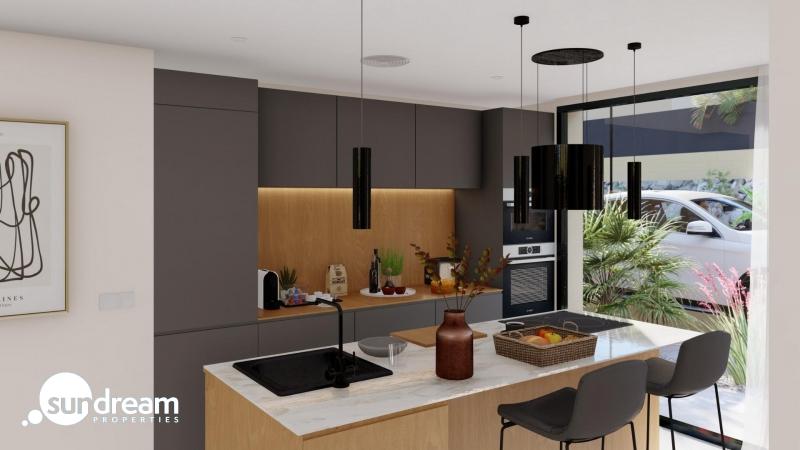 Villa de 3 dormitorios en una sola planta con piscina privada en resort de golf a la venta en Murcia