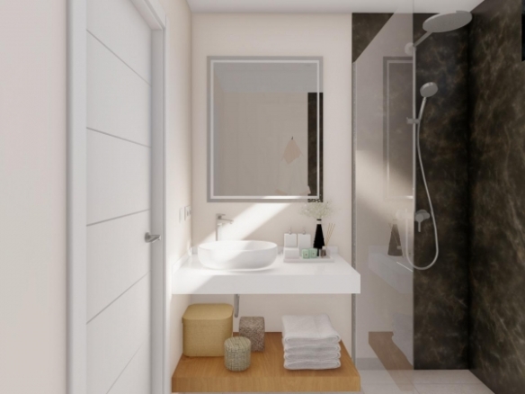 Villa de 3 dormitorios en una sola planta con piscina privada en resort de golf a la venta en Murcia