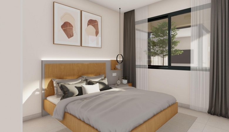 Villa de 3 dormitorios en una sola planta con piscina privada en resort de golf a la venta en Murcia