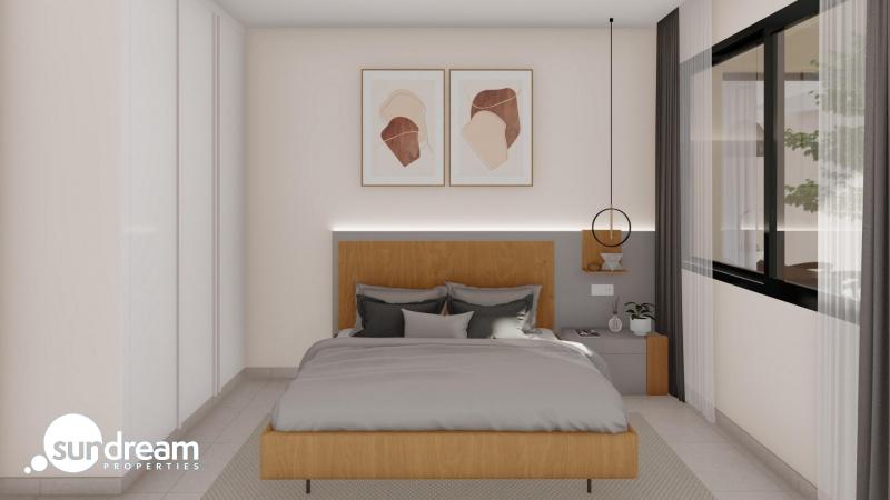 Villa de 3 dormitorios en una sola planta con piscina privada en resort de golf a la venta en Murcia