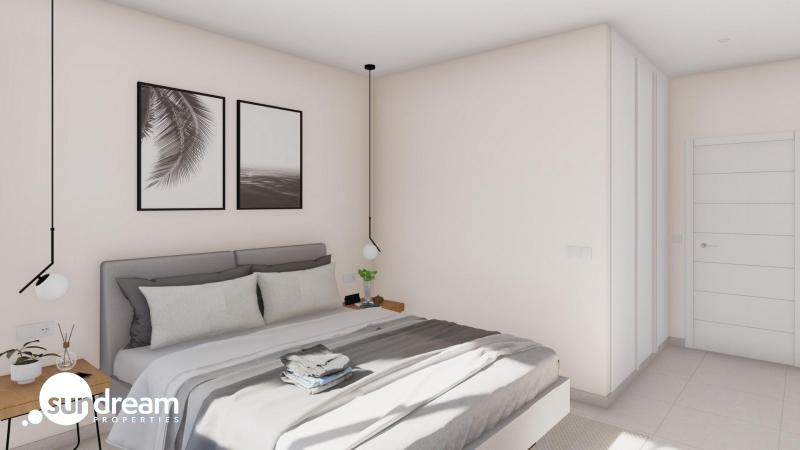 g_43474-4-26 Villa de 3 dormitorios en una sola planta con piscina privada en resort de golf a la venta en Murcia