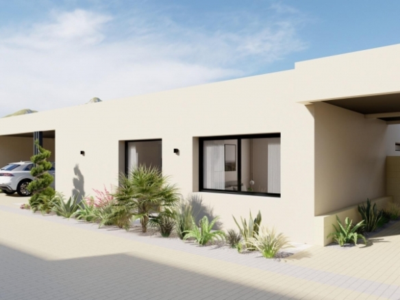 Villa de 3 dormitorios en una sola planta con piscina privada en resort de golf a la venta en Murcia
