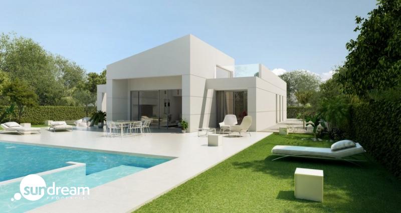 g_43489-14-19 Exclusiva villa de 4 dormitorios en una sola planta con piscina privada en golf resort en Murcia