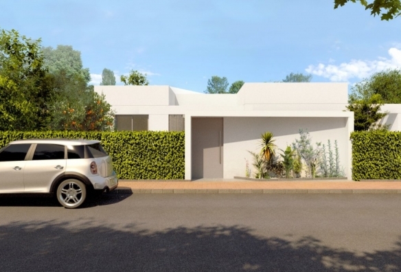 Exclusiva villa de 4 dormitorios en una sola planta con piscina privada en golf resort en Murcia