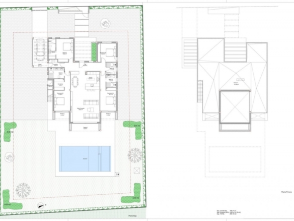 Exclusiva villa de 4 dormitorios en una sola planta con piscina privada en golf resort en Murcia