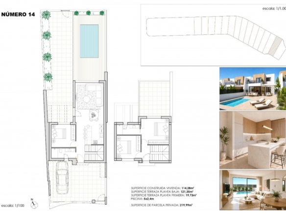 Villa adosada de 3 dormitorios de nueva construcción en Santa Rosalia Lake and Life Resort, Murcia