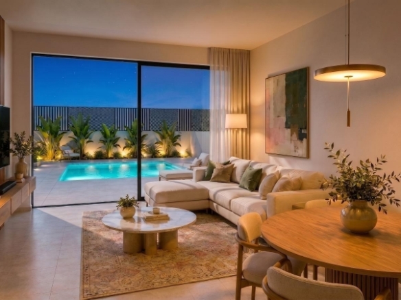 Villa adosada de 3 dormitorios de nueva construcción en Santa Rosalia Lake and Life Resort, Murcia