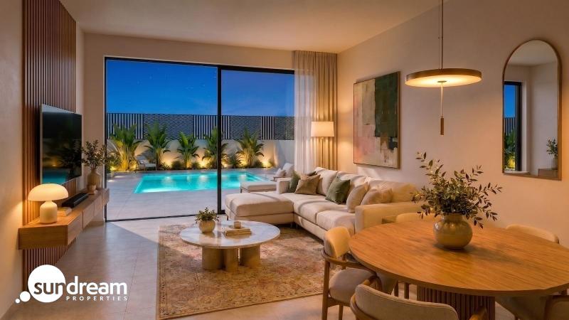 Villa adosada de 3 dormitorios de nueva construcción en Santa Rosalia Lake and Life Resort, Murcia