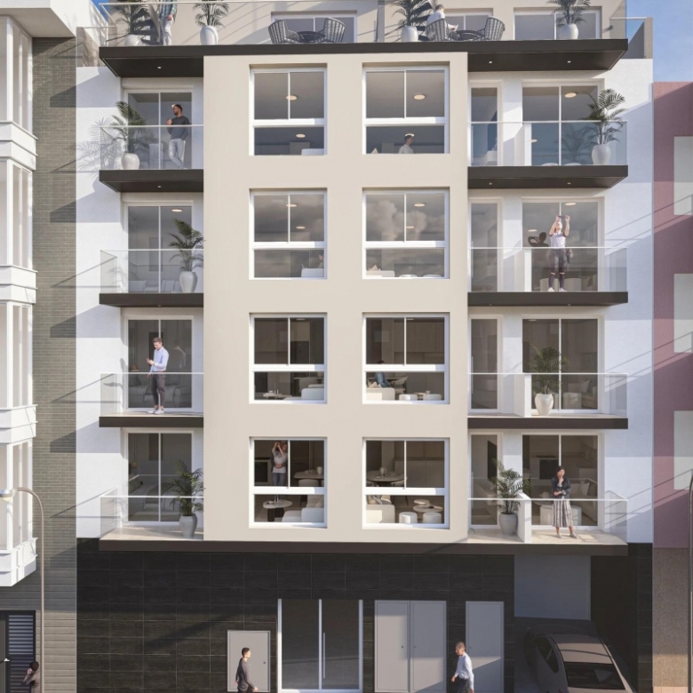 Ático de 1 dormitorio con solarium privado a 800m de la playa y el paseo marítimo en Torrevieja(Alicante)