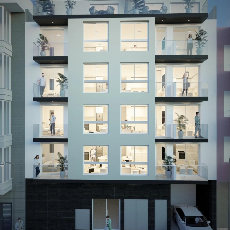 Ático de 1 dormitorio con solarium privado a 800m de la playa y el paseo marítimo en Torrevieja(Alicante)