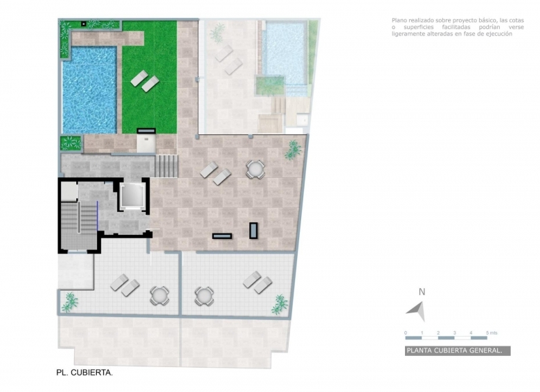 Ático de 1 dormitorio con solarium privado a 800m de la playa y el paseo marítimo en Torrevieja(Alicante)