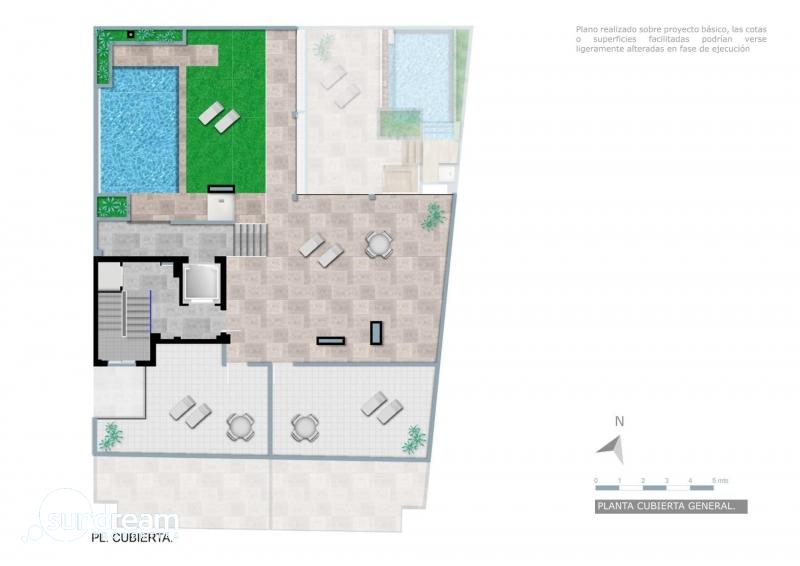 g_43520-46-21 Ático de 1 dormitorio con solarium privado a 800m de la playa y el paseo marítimo en Torrevieja(Alicante)