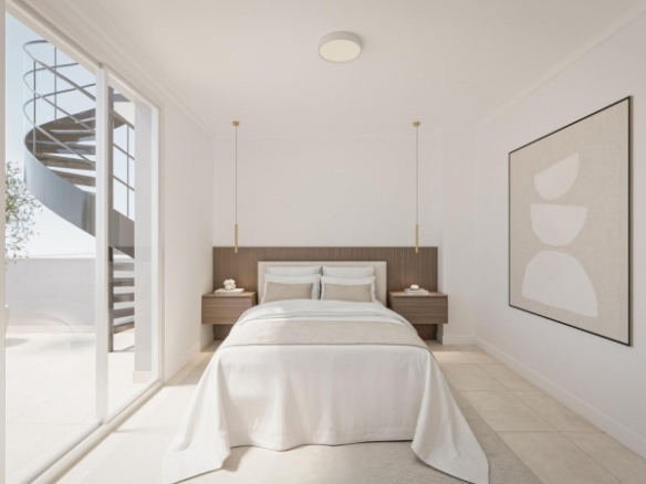 Ático de 1 dormitorio con solarium privado a 800m de la playa y el paseo marítimo en Torrevieja(Alicante)