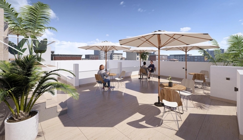 Ático de 1 dormitorio con solarium privado a 800m de la playa y el paseo marítimo en Torrevieja(Alicante)
