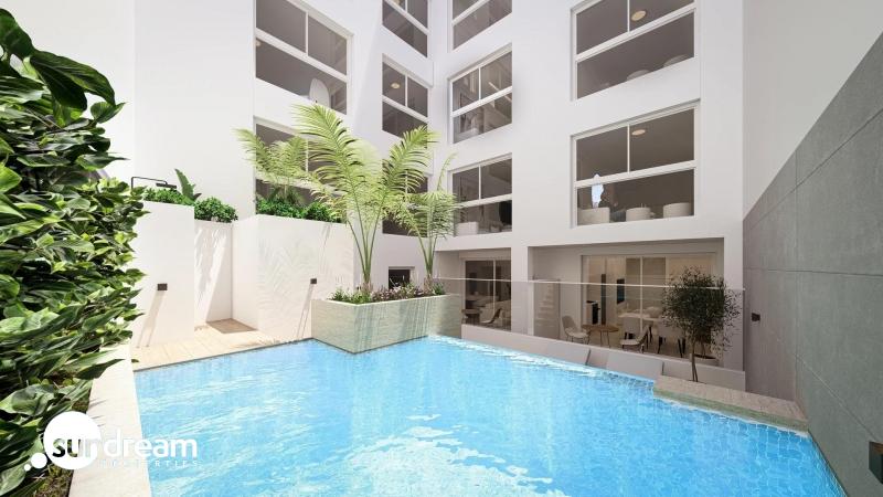 Ático de 1 dormitorio con solarium privado a 800m de la playa y el paseo marítimo en Torrevieja(Alicante)