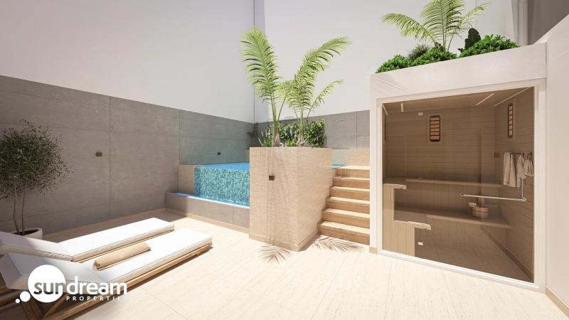 Ático de 1 dormitorio con solarium privado a 800m de la playa y el paseo marítimo en Torrevieja(Alicante)