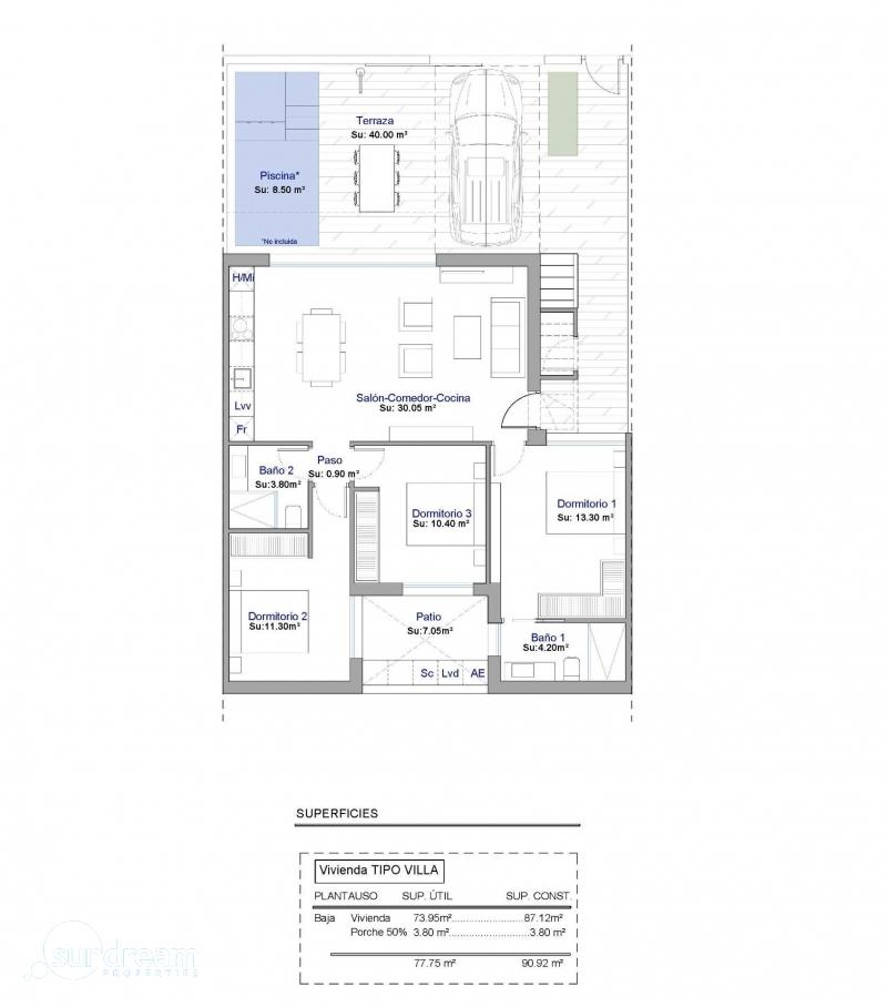 g_43532-2-4 Villa adosada de nueva construcción con 3 domitorios en Condado de Alhama Golf Resort, Murcia