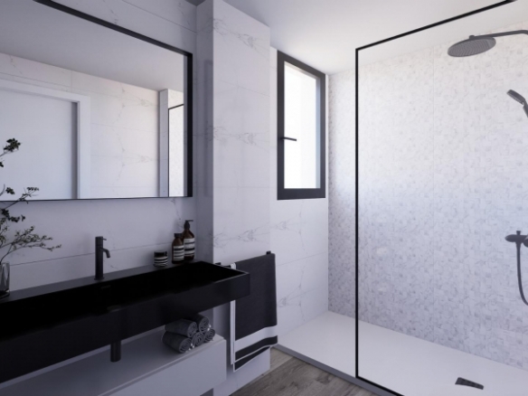 Apartamento de planta baja con 2 dormitorios y amplia terraza a 100 metros del mar en Jávea(Alicante)