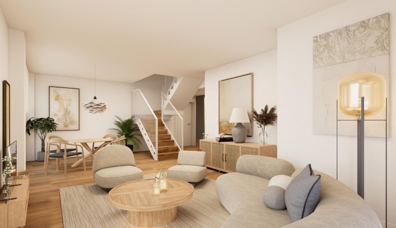 Apartamento de planta baja con 2 dormitorios y amplia terraza a 100 metros del mar en Jávea(Alicante)